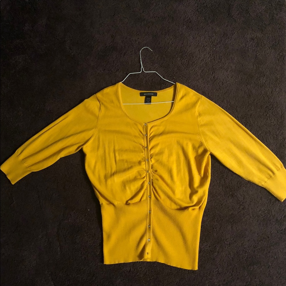 Ashley Stewart gold cardigan size 18/20